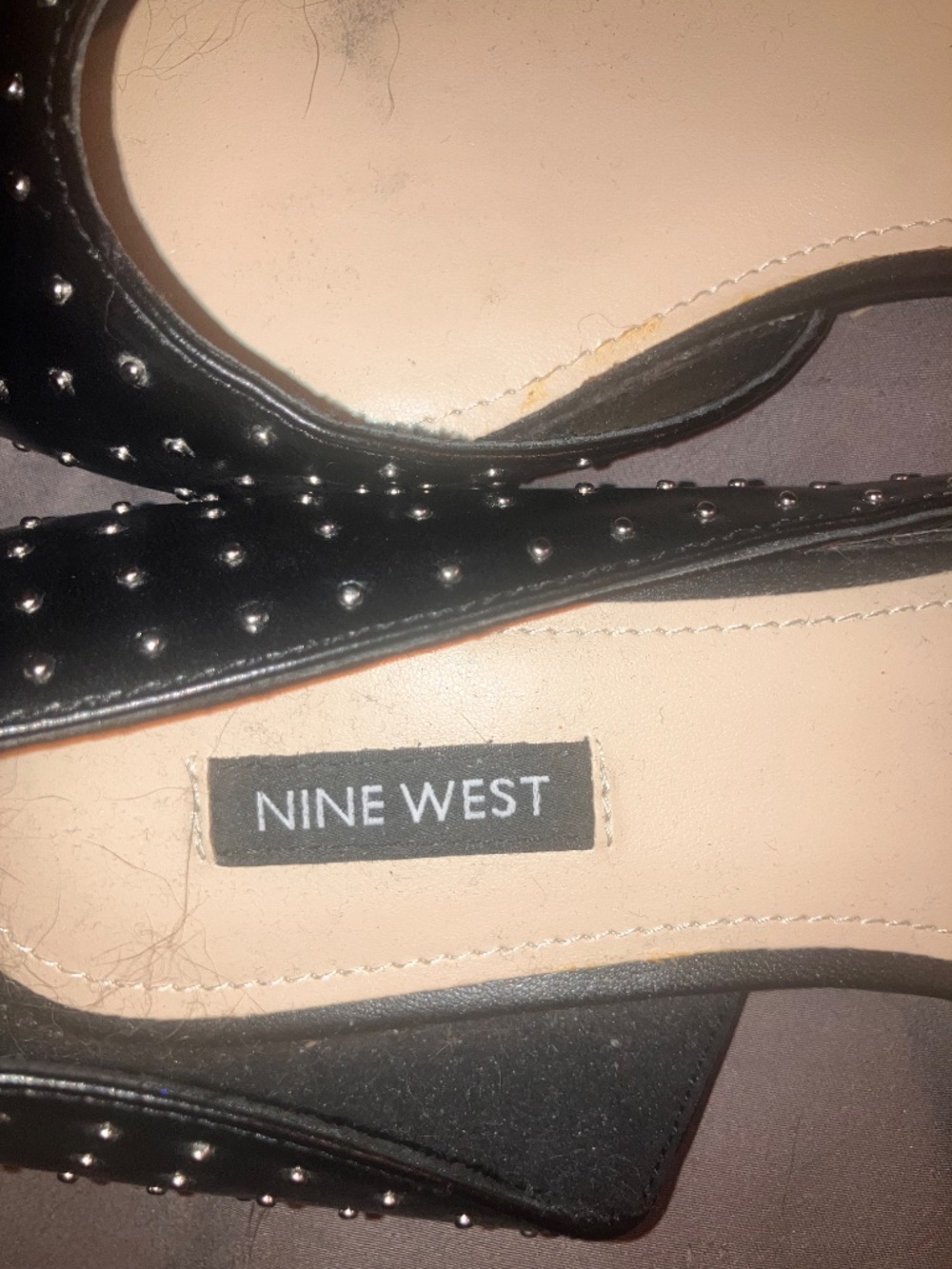 Women’s Nine West Black Studded Flats - Picture 7 of 10